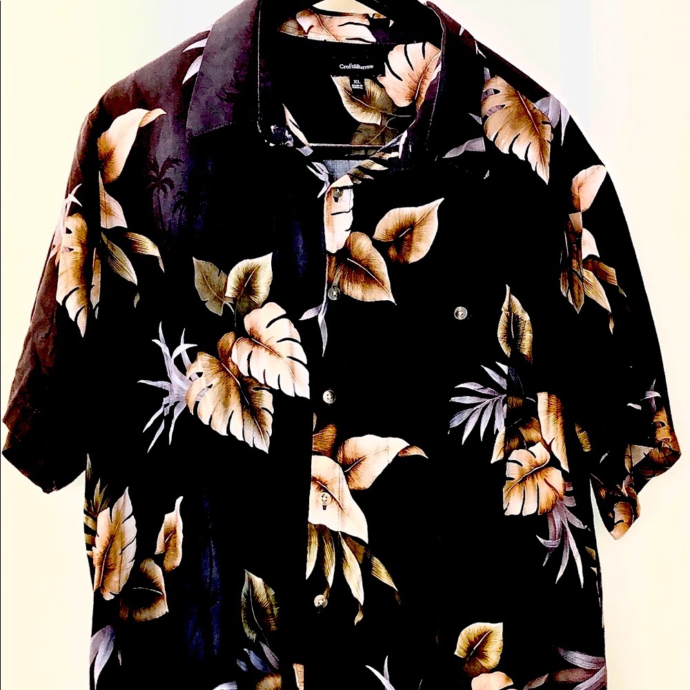 Croft and Barrow XL 100% Rayon Floral Print Shirt